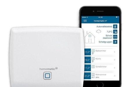 Der Homematic IP Access Point mit der zugehörigen App.