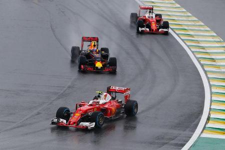 Kimi Räikkönen - Ferrari SF16-H - Max Verstappen - Red Bull RB12 - Sebastian Vettel - Ferrari SF16-H - GP Brasilien 2016 - I...