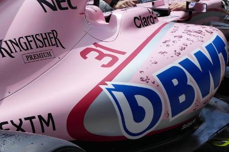 Force India - Startnummern - Formel 1 - GP Spanien - 11. Mai 2017
