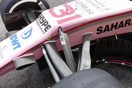 Force India - Startnummern - Formel 1 - GP Spanien - 11. Mai 2017