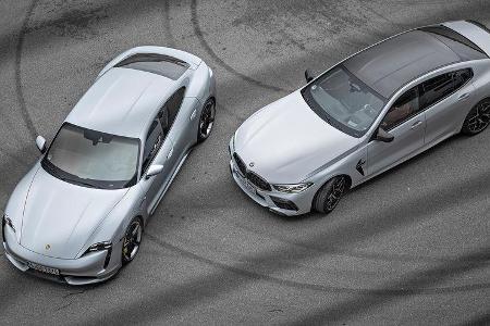 BMW M8 Gran Coupe, Porsche Taycan Turbo, Exterieur