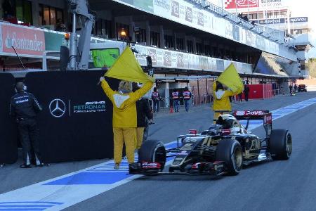 Romain Grosjean - Lotus - Formel 1-Test - Barcelona - 22. Februar 2015