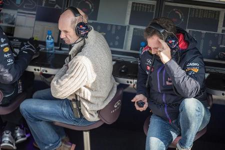 Adrian Newey & Christian Horner - F1-Test Barcelona - 2015