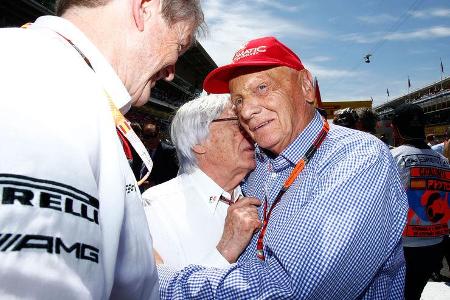 Niki Lauda - Bernie Ecclestone - GP Spanien 2015 - Rennen - Sonntag - 10.5.2015