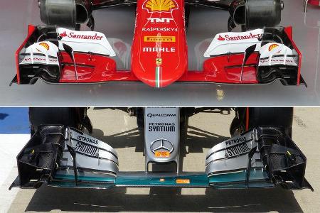 Formel 1 Technik-Vergleich - Mercedes vs. Ferrari - F1 2015