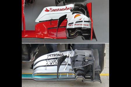 Formel 1 Technik-Vergleich - Mercedes vs. Ferrari - F1 2015