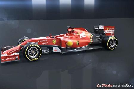 Formel 1 - F1 - Ferrari - Ferrari F14-T - Vergleich - SF15-T - Piola Animation