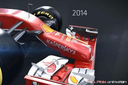 Formel 1 - F1 - Ferrari - Ferrari F14-T - Vergleich - SF15-T - Piola Animation