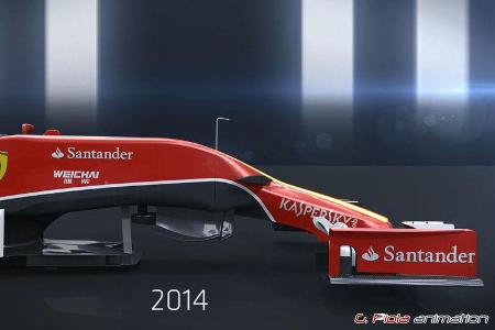 Formel 1 - F1 - Ferrari - Ferrari F14-T - Vergleich - SF15-T - Piola Animation