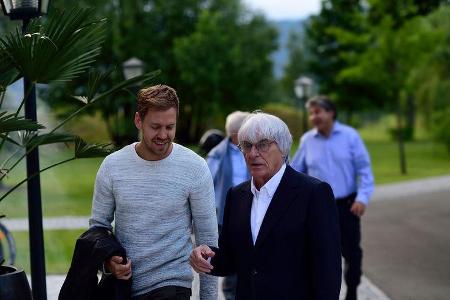 Vettel - Ecclestone - Champions Dinner - GP Österreich 2015