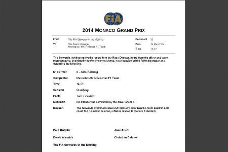 Formel 1-Tagebuch - GP Monaco 2014