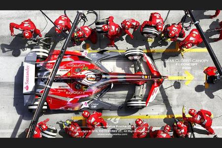 Ferrari - Semi Closed Canopy - Cockpit-Protection - Concept - Wekoworks - F1 - 2015