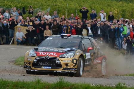 Sebastien Loeb begann den ersten richtigen Rallye-Tag mit 3 Bestzeiten.