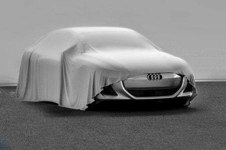 Einmal ranzoomen: Mehr als die Frontmaske gab's anfangs noch nicht zu sehen, über restliche finale Design sollte laut Audi-D...