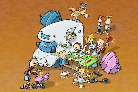 Cartoon Camper-Typen