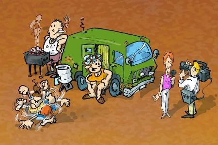 Cartoon Camper-Typen