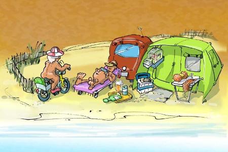 Cartoon Camper-Typen