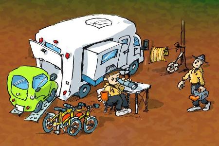 Cartoon Camper-Typen