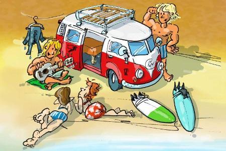 Cartoon Camper-Typen