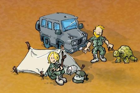 Cartoon Camper-Typen