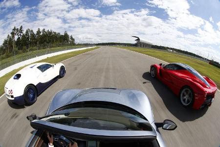 Bugatti Veyron Super Sport, Ferrari LaFerrari, Porsche 918 Spyder