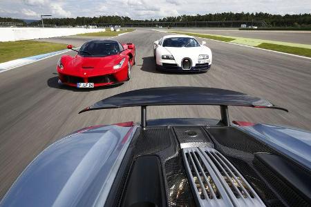Bugatti Veyron Super Sport, Ferrari LaFerrari, Porsche 918 Spyder