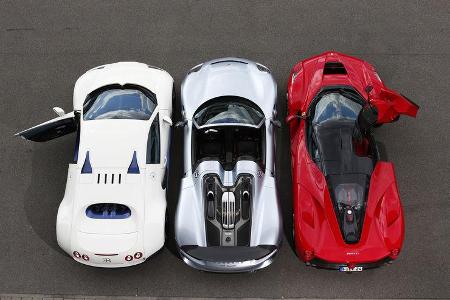 Bugatti Veyron Super Sport, Ferrari LaFerrari, Porsche 918 Spyder