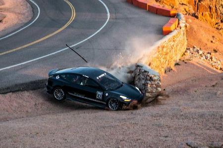 Tesla Model 3 Unplugged Performance Joshua Allan Pikes Peak crash (2020)