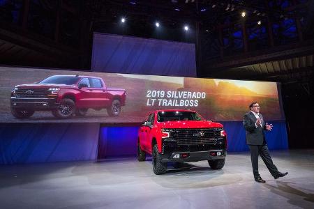 Chevrolet Silverado Modelljahr 2019 Premiere in Detroit
