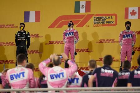 Ocon - Perez - Stroll - GP Sakhir 2020 - Bahrain - Rennen