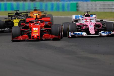 Charles Leclerc - Ferrari - Sergio Perez - Racing Point - GP Ungarn 2020