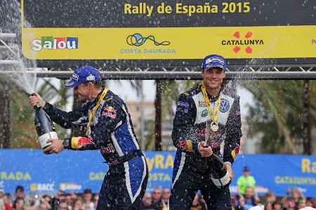 Rallye Spanien 2015 Siegerpodium Mikkelsen
