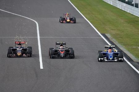 Verstappen, Button & Nasr - GP Japan 2015