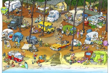 Cartoon Camper-Typen Cartoon Camper-Typen