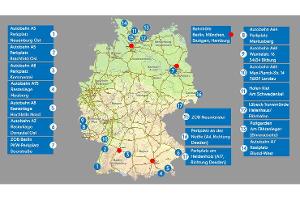 Gratis-Covid-19-Test an Autobahn, Hafen, Bahnhof