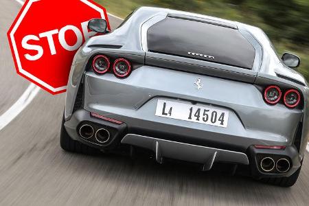 Ferrari 812 Superfast Rückruf 2020 Heckscheibe