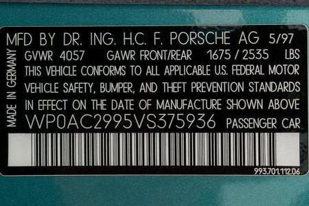 Porsche 911 Turbo S Coupe 1997 Wimbledon Green