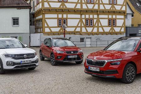 Skoda Kamiq 1.0 TSI, VW T-Cross 1.0 TSI, Seat Arona 1.0 TSI, Exterieur