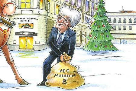 Weihnachtskarte Bernie Ecclestone