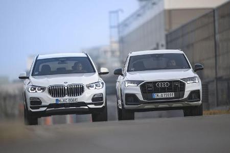 Audi Q7 60 TFSI e, BMW X5 45e, Exterieur