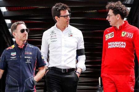 Horner, Wolff und Binotto - GP Monaco 2019