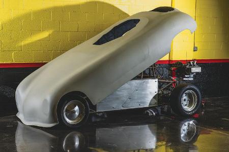 Ein zum Dragster umgebauter Porsche 356 war ebenfalls Teil der Sammlung von John Dixon.