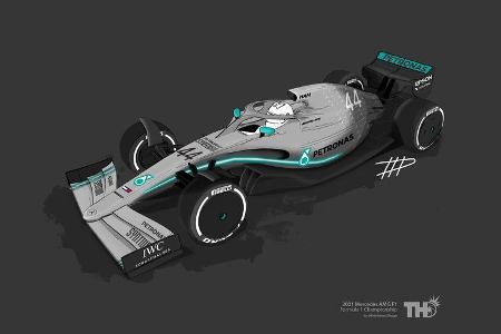 Mercedes - F1-Concept 2021 - Livery by Tim Holmes
