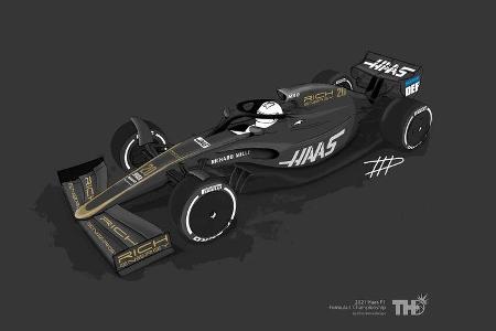 Haas - F1-Concept 2021 - Livery by Tim Holmes