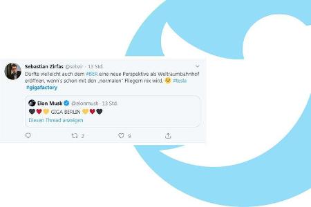 Tesla Gigafactory Twitter Reaktionen
