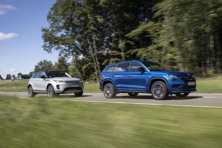 Range Rover Evoque, Skoda Kodiaq RS, Exterieur