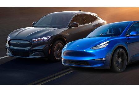 Ford Mustang Mach E Tesla Model Y Vergleich
