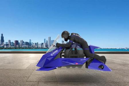 Jetpack Aviation Recreational Speeder Fliegendes Motorrad.