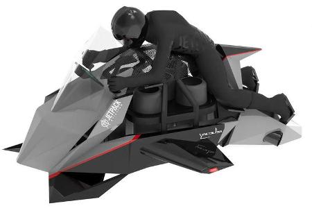 Jetpack Aviation Recreational Speeder Fliegendes Motorrad.