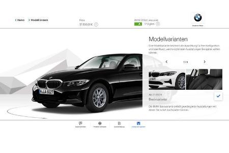 Konfigurator Basismodell Vollausstattung Vergleich